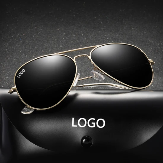 Nuovo design moda alta qualità colorato polarizzato UV400 occhiali da sole pilota occhiali da sole oversize con montatura in metallo lenti Tac occhiali da sole unisex