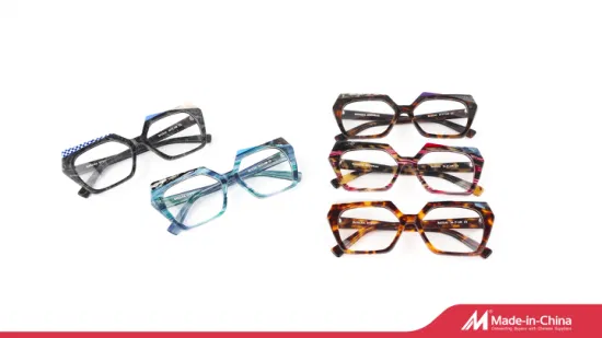 Montature per occhiali in acetato per occhiali ottici con laminazione vintage personalizzata