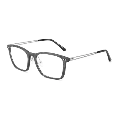 Montatura da vista per occhiali da vista ultraleggera in fibra di carbonio con aste in metallo